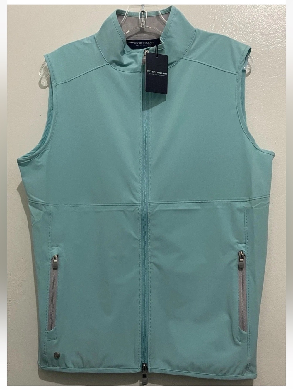 Peter Millar Mens Flex Adapt Full Zip Vest Size Small Crown Crafted Golf Jacket